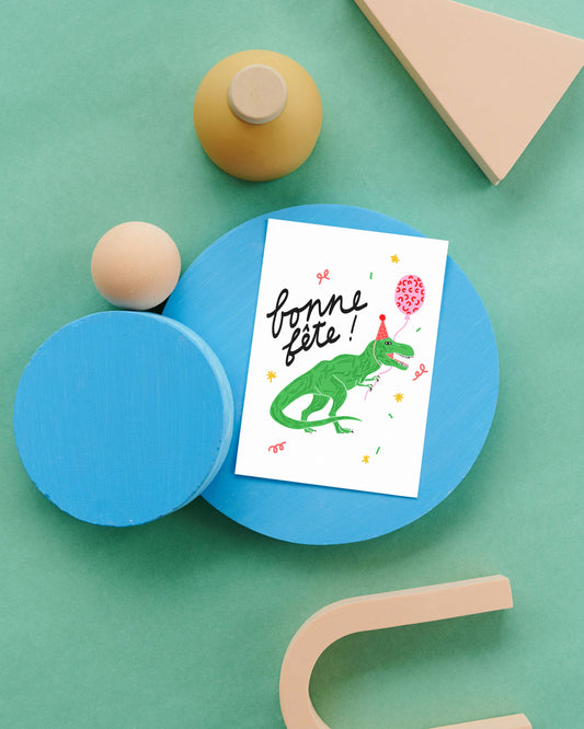 Carte dinosaure bonne fête