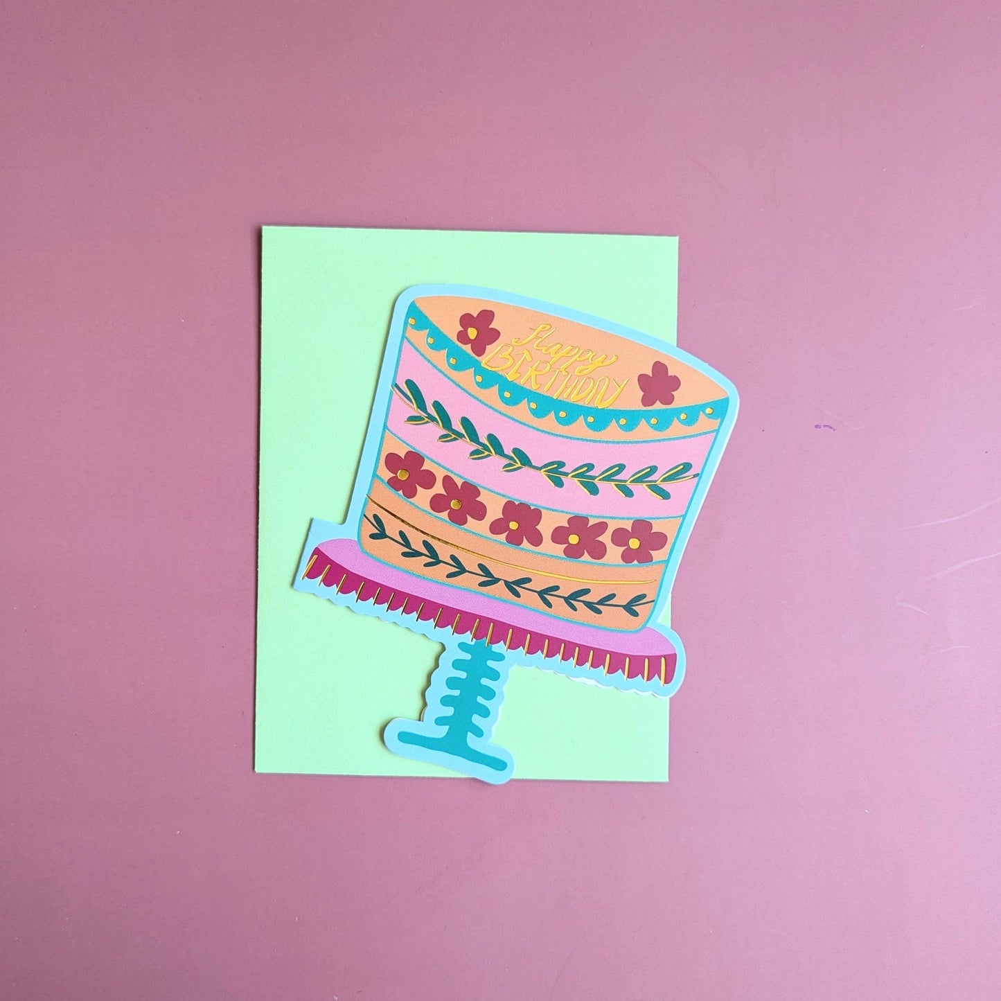 Carte gâteau de fête