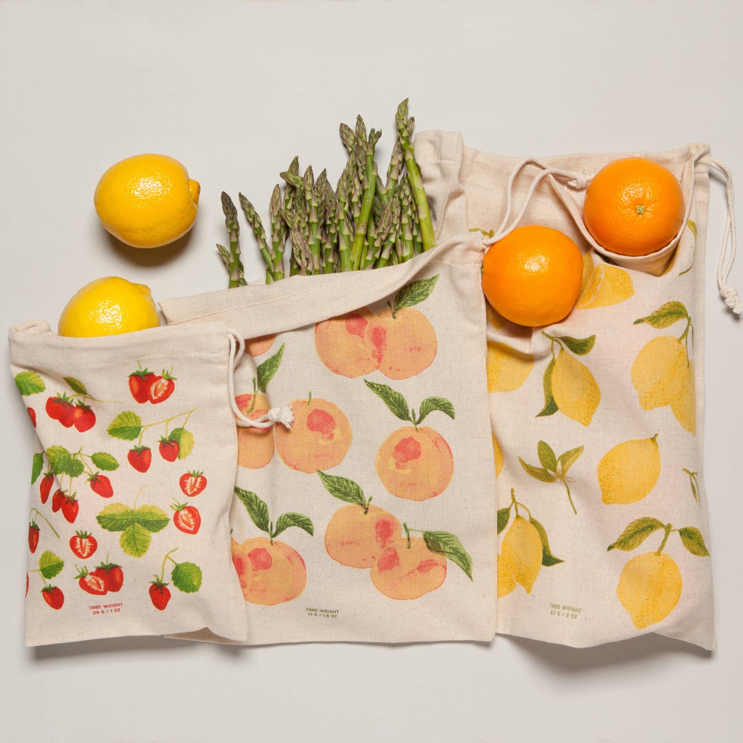 Lot de 3 sacs réutilisables pour fruits