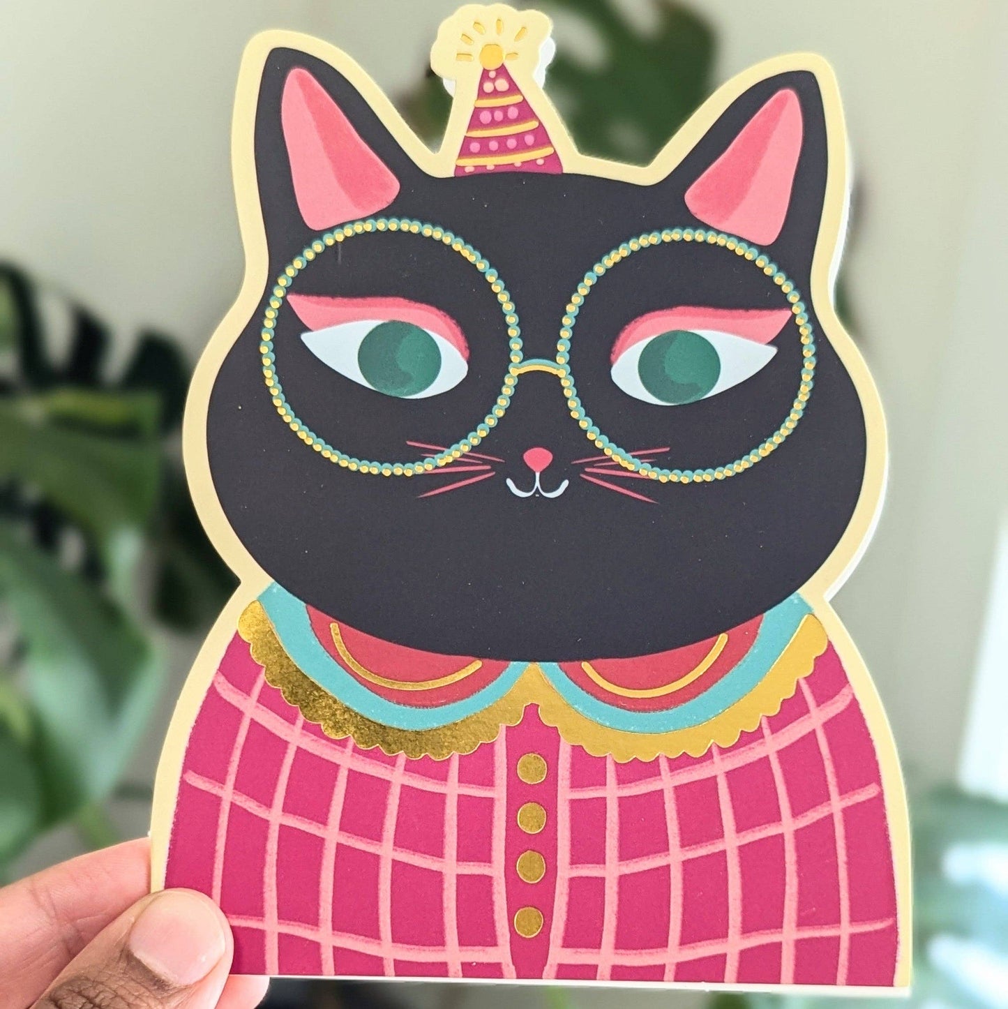 Carte chat de fête