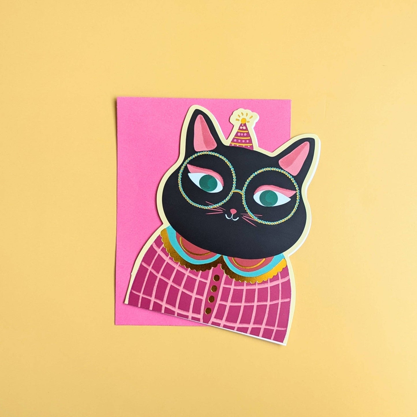 Carte chat de fête