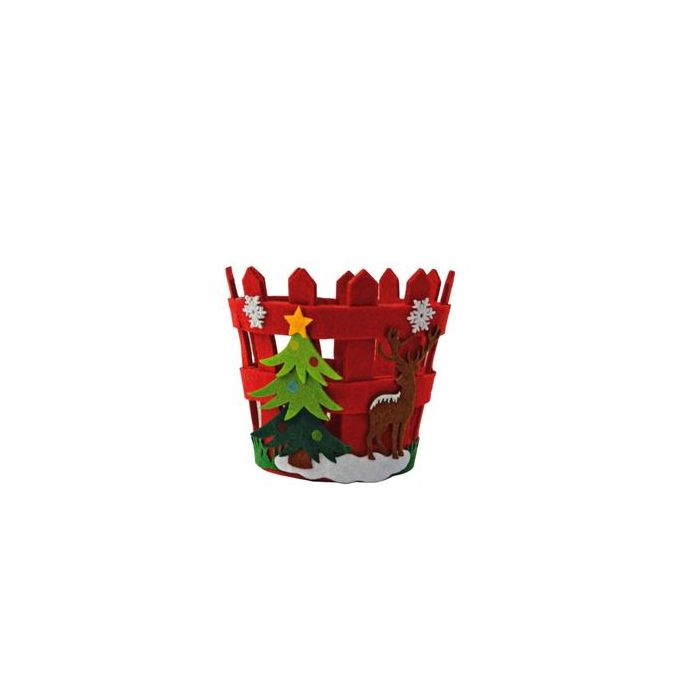 Sac ou panier de Noël en feutre