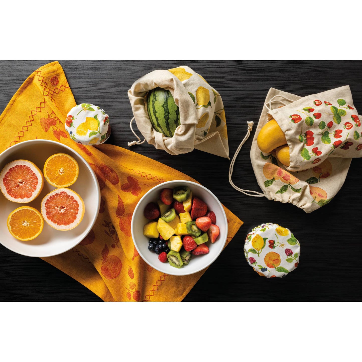 Lot de 3 sacs réutilisables pour fruits