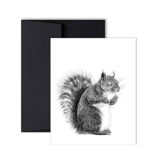 Carte de vœux écureuil endormi mignon