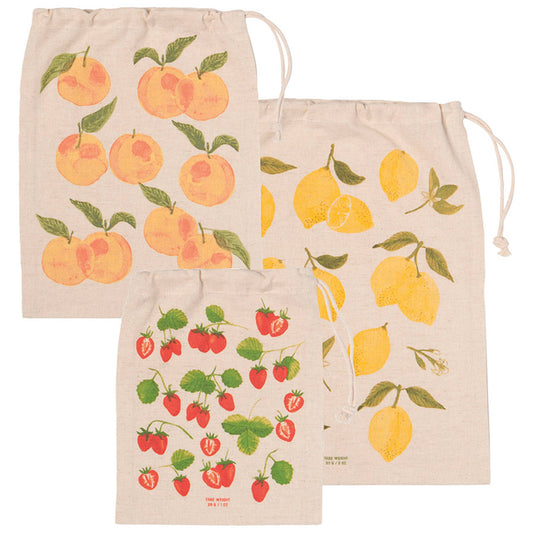 Lot de 3 sacs réutilisables pour fruits