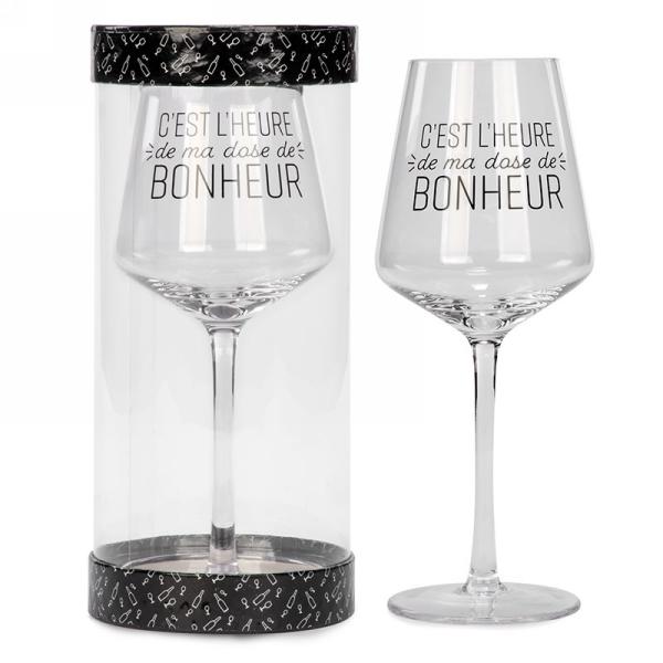 Verre en cristal avec message