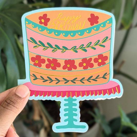 Carte gâteau de fête