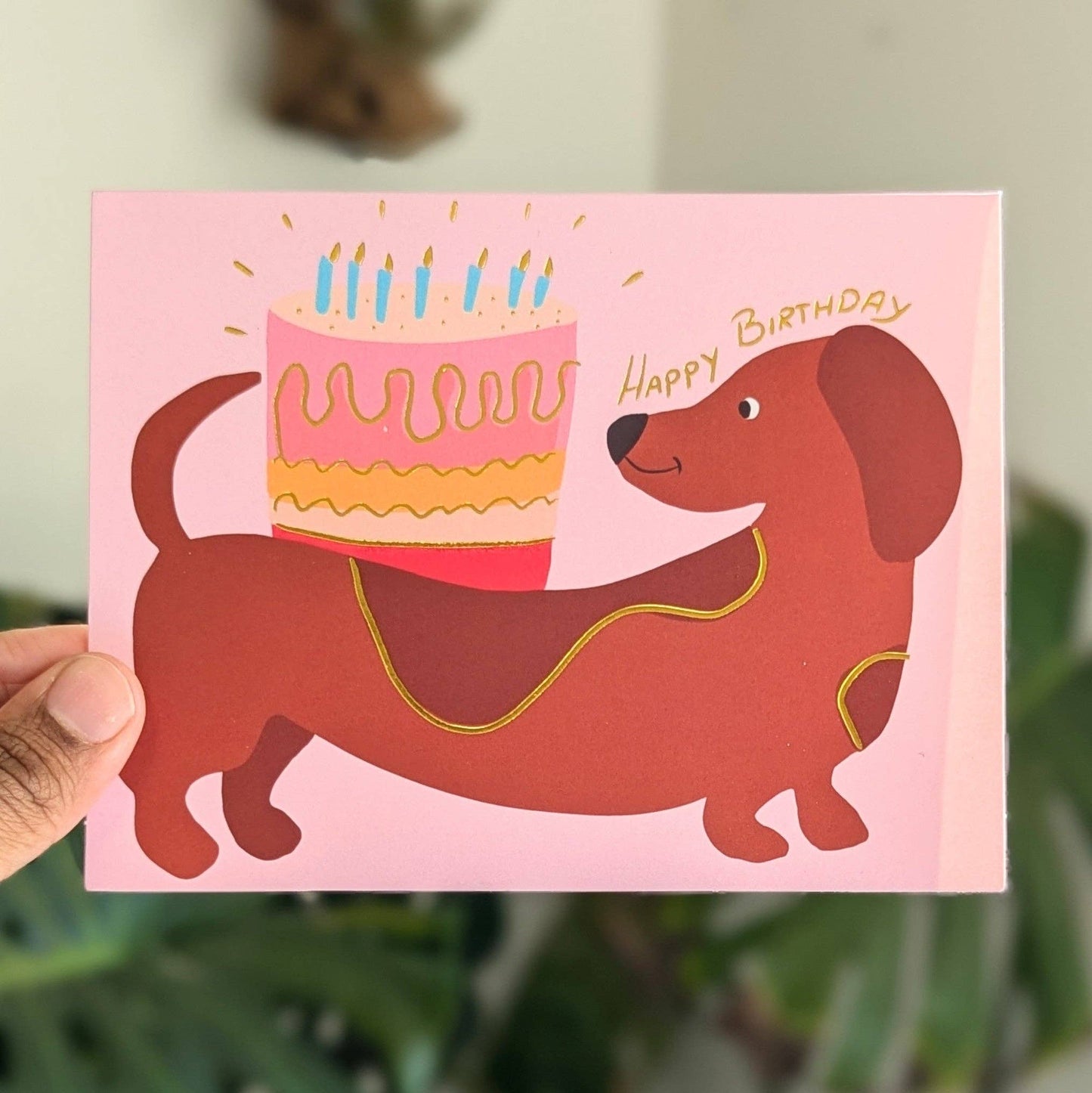 Carte chien de fête