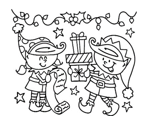 Verre de Noël à colorier