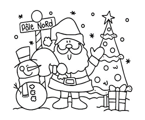 Verre de Noël à colorier