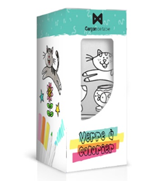 Verre de Noël à colorier