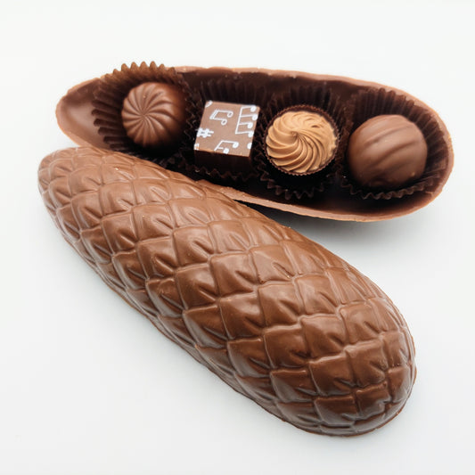Petit cône rempli de 4 chocolats