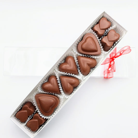 Boîte de 12 cœurs variés