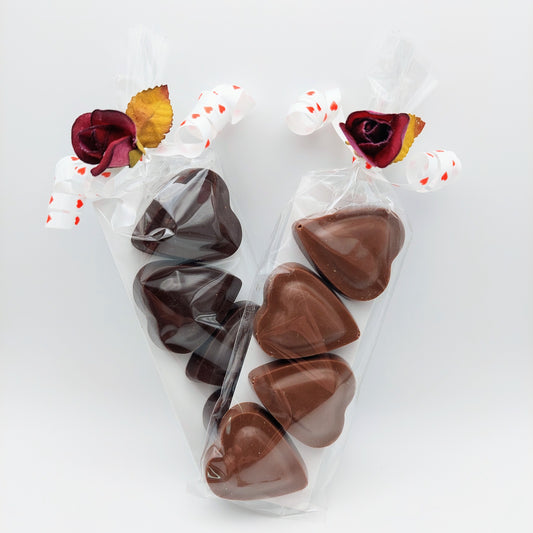 Sachet de 4 coeurs au caramel