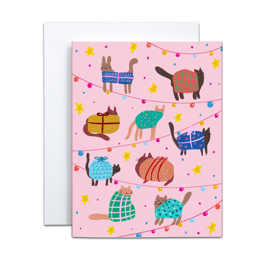 Carte chat de Noël