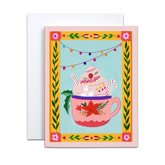 Carte chocolat chaud des fêtes