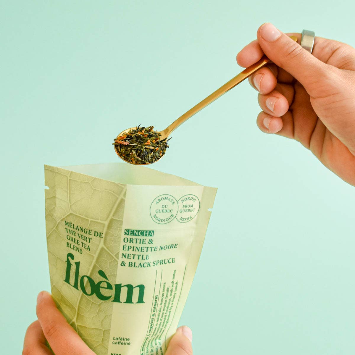 Thé en vrac – Thé vert Sencha, Ortie & Épinette noire