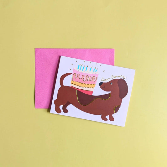 Carte chien de fête