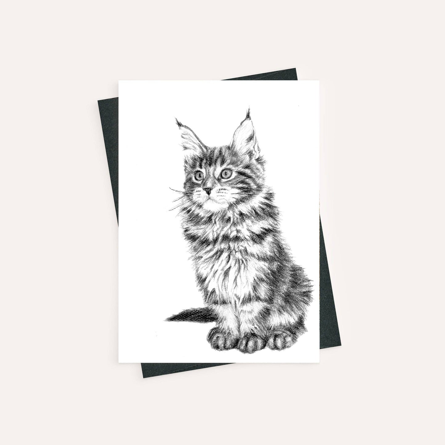 Carte chat adorable