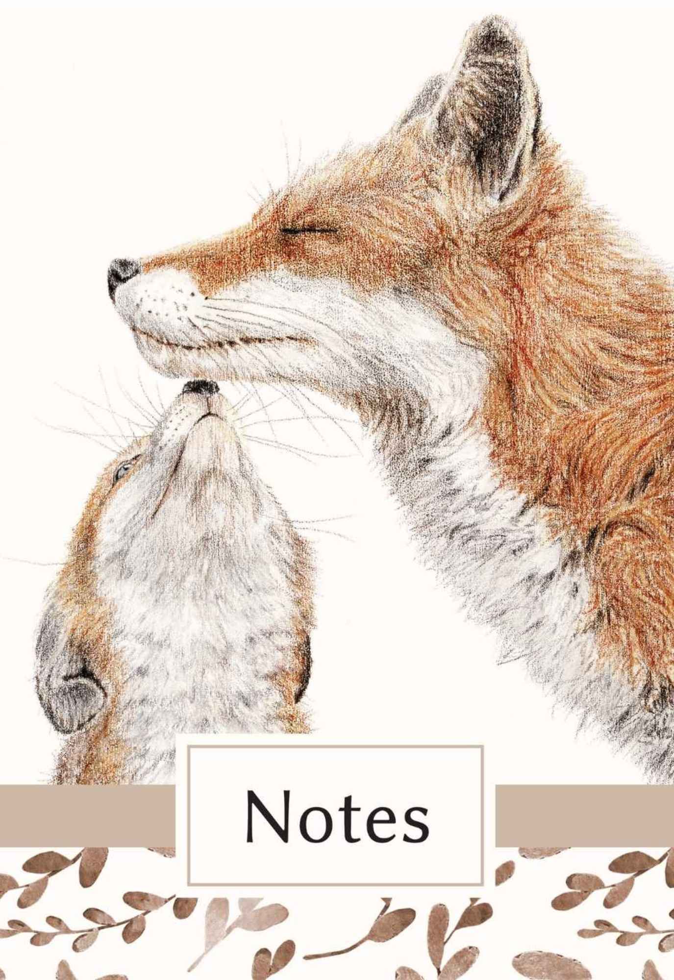 Cahier de notes - maman renard et son bébé