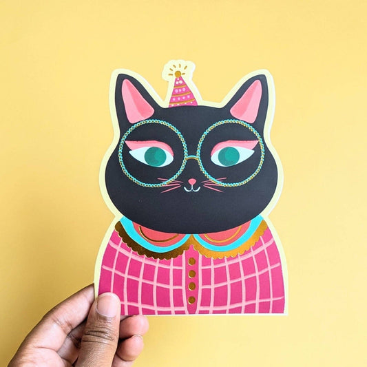 Carte chat de fête