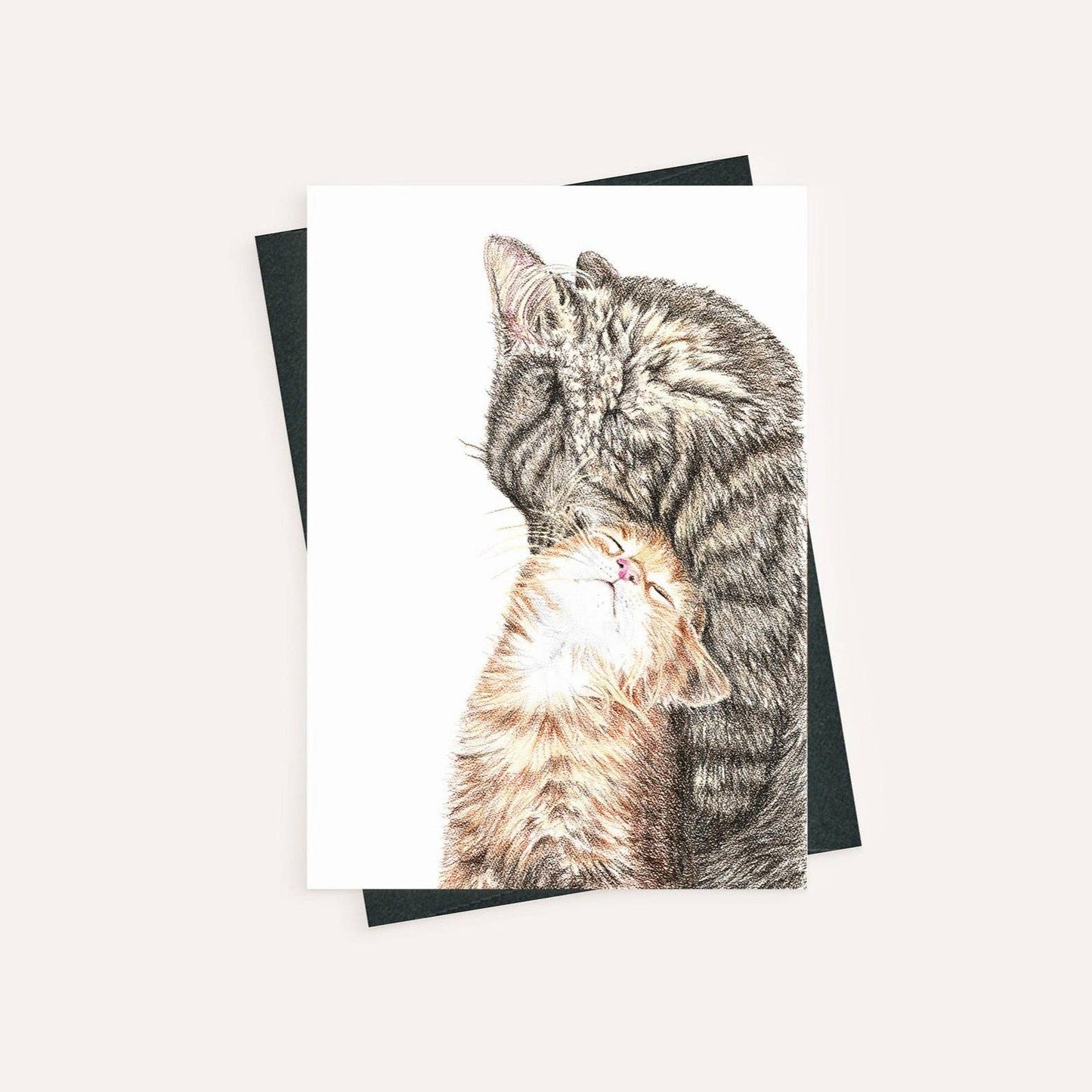 Maman chat avec chaton - carte de vœux