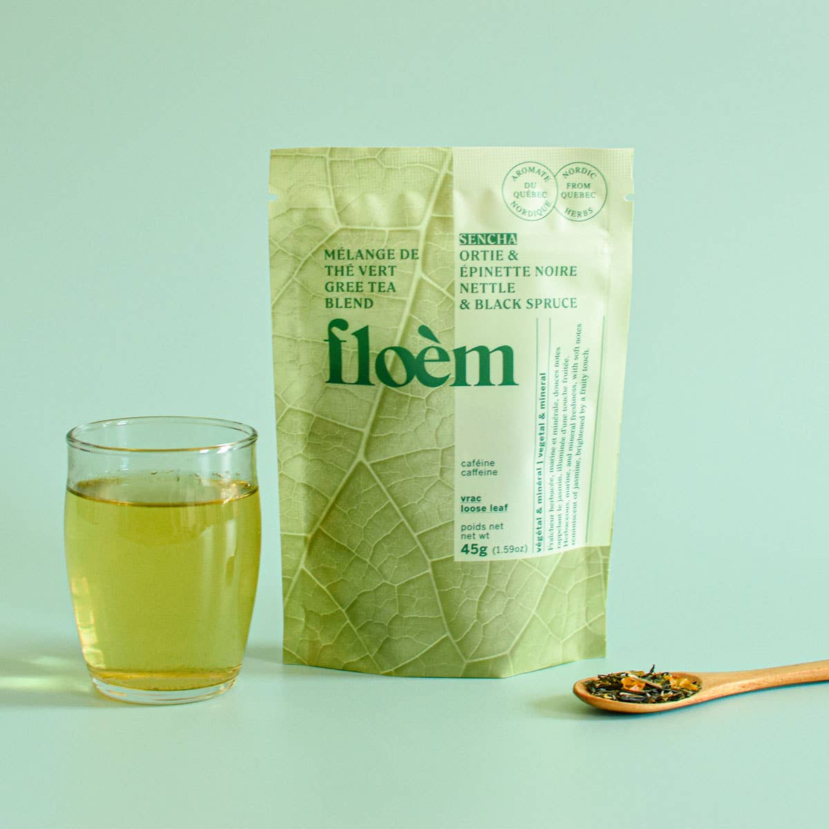 Thé en vrac – Thé vert Sencha, Ortie & Épinette noire