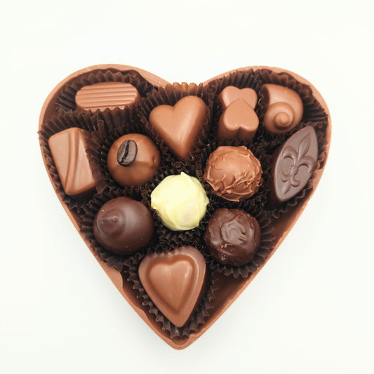 Coeur #4 rempli de 12 chocolats
