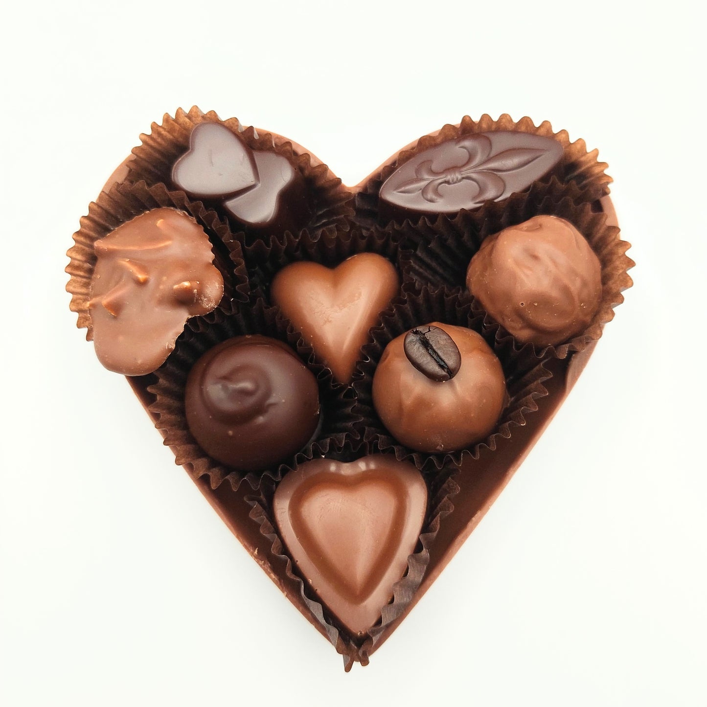 Coeur #3 rempli de 8 chocolats